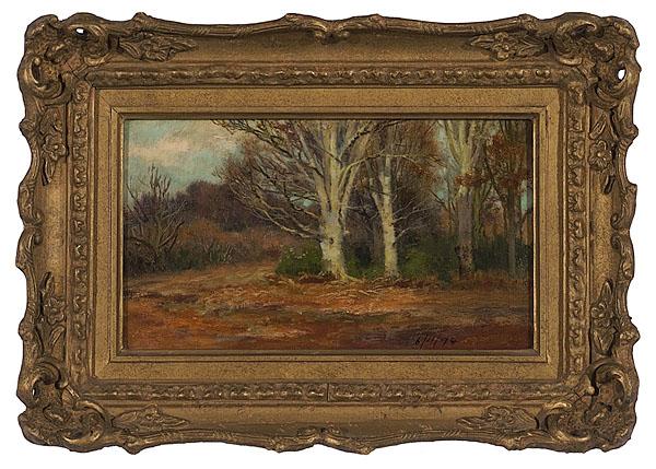 Appraisal: AUTUMN LANDSCAPE ATTRIBUTED TO LOUIS BOSWORTH HURT BRITISH - oil