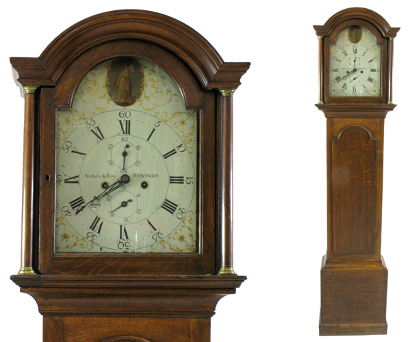 Appraisal: WELSH TALL CASE FLOOR CLOCK Nichols Son Newport south Wales