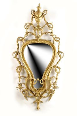 Appraisal: A th century giltwood and gesso girandole with an inverted