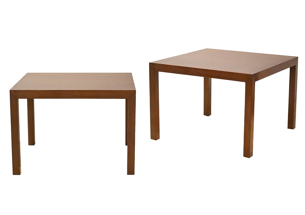 Appraisal: Pair of Dunbar Berne Tables Pair of vintage mid-century square