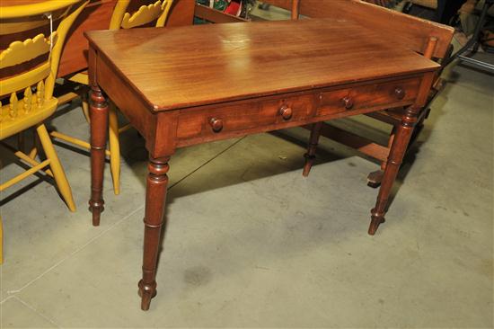 Appraisal: WORK TABLE Probably English mid-late th century Mahogany having two