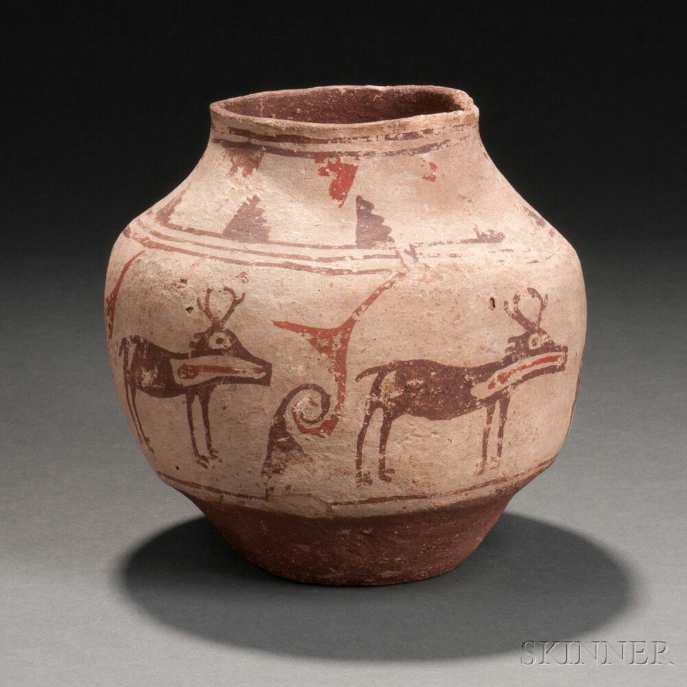 Appraisal: Zuni Polychrome Pottery Jar c second half th century with