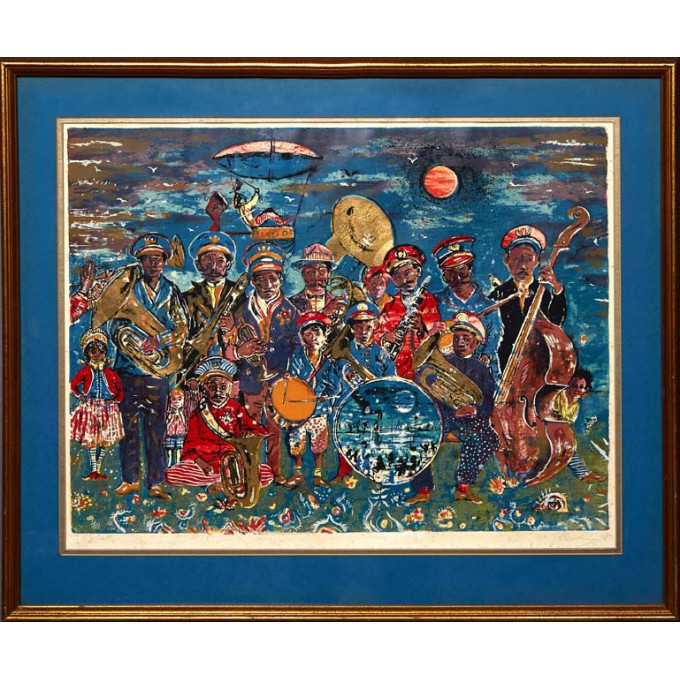 Appraisal: Noel Rockmore - New Orleans Jazz Ensemble lithograph editioned in