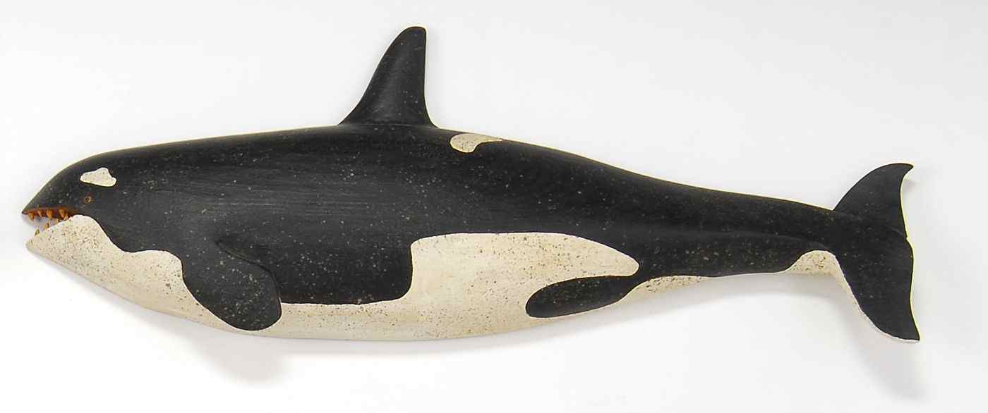 Appraisal: CLARK VOORHEES CARVED ORCA SILHOUETTEInitialed CV'' and stamped signature ''C