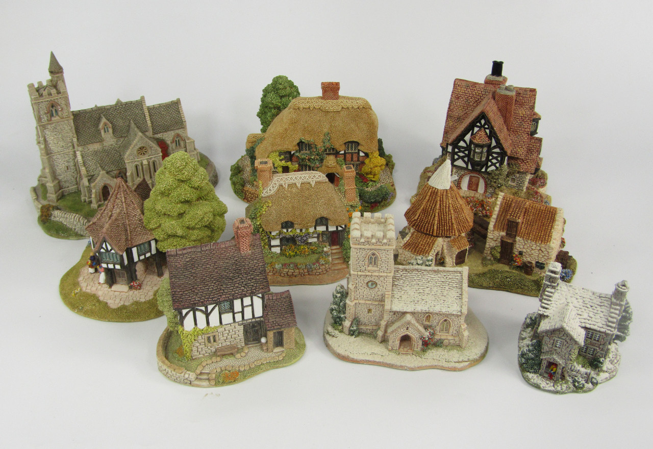 Appraisal: Lilliput Lane sculptures comprising Flower Sellers Tanglewood Lodge Preston Mill