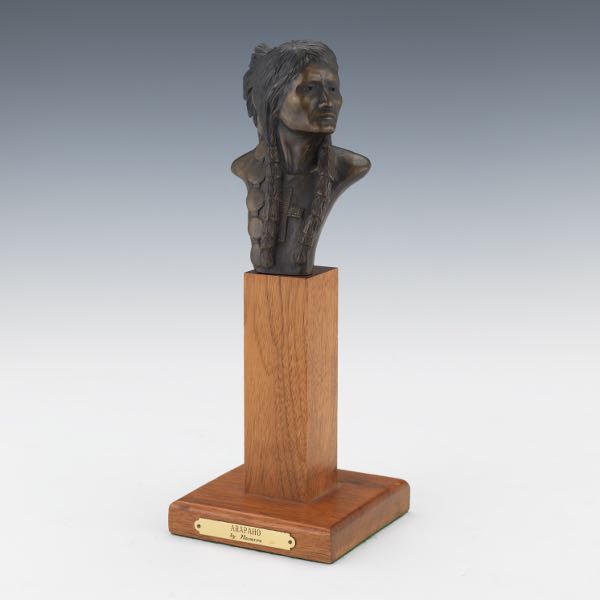 Appraisal: CHRIS NAVARRO AMERICAN B bronze overall Arapaho Bronze signed numbered