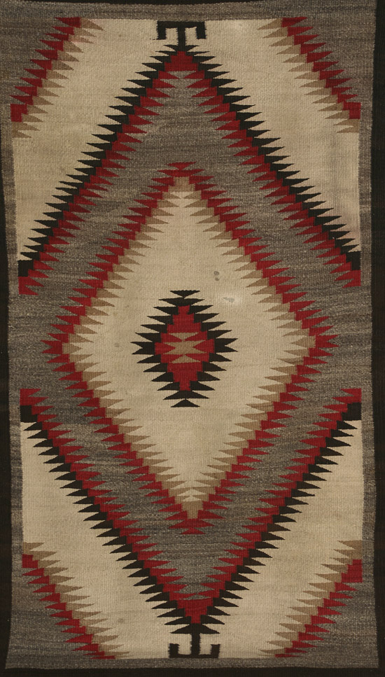 Appraisal: Navajo Regional Rug First Quarter th Century Woven in red