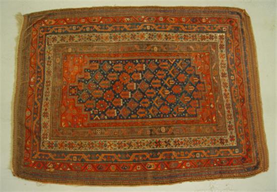 Appraisal: Semi-Antique Kurdish Bidjar Oriental Rug Navy ground with brick red