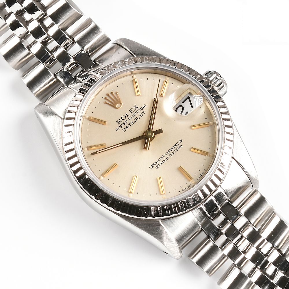 Appraisal: A STAINLESS STEEL ROLEX LADY'S WRISTWATCH A STAINLESS STEEL ROLEX