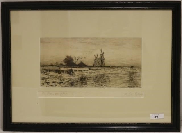 Appraisal: AFTER R SWAIN GIFFORD - NEW BEDFORD ETCHING TITLED THE