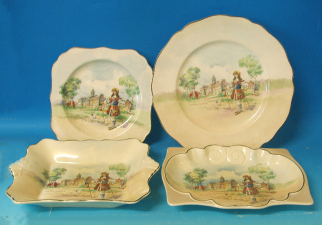 Appraisal: Series Ware Dishes Series ware Plates all Depicting Charles II