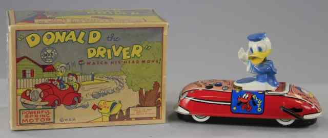 Appraisal: BOXED DONALD THE DRIVER Marx W D P colorful tin