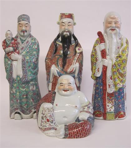 Appraisal: Four Chinese famille rose porcelain Immortal figures early th century