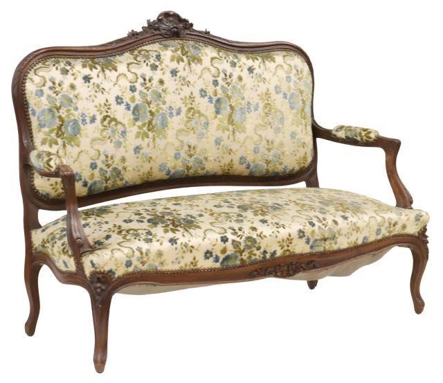 Appraisal: French Louis XV style salon settee sofa late th c