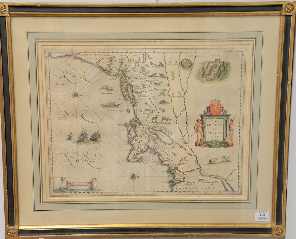 Appraisal: Wm Blaeu Nova Belgica et Anglia Nova colored engraved map