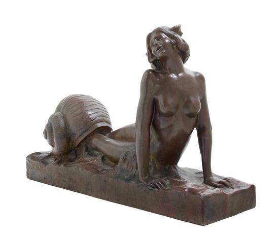 Appraisal: Sale Lot An Art Nouveau Bronze Figure depicting a female