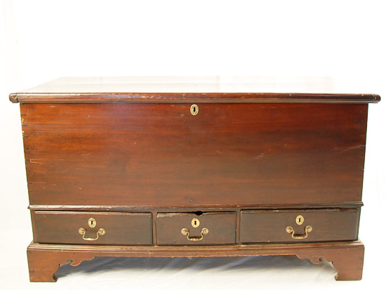 Appraisal: A L th E th C Mahogany Lift-top Chest-over Drawers