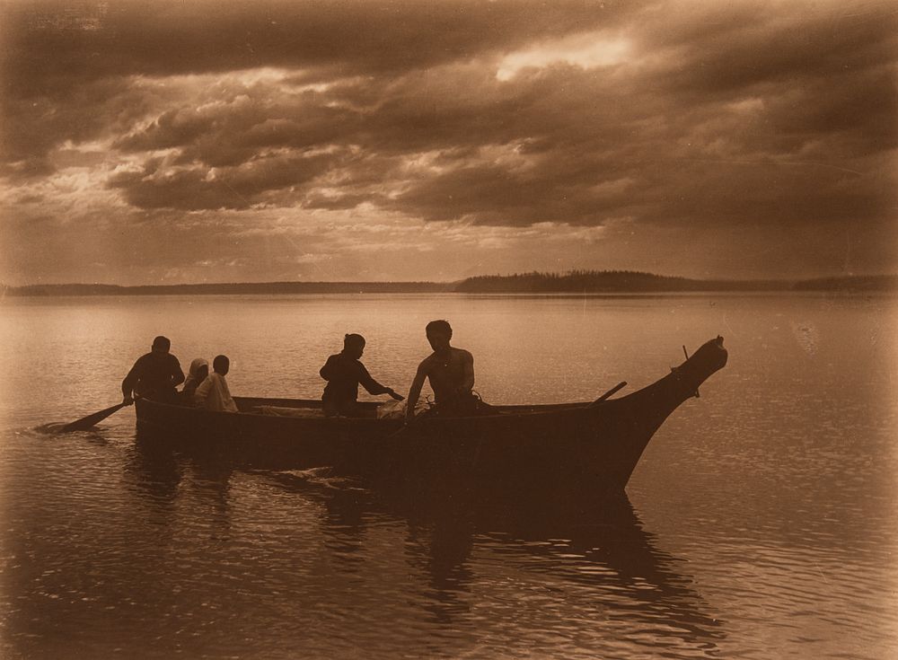 Appraisal: Edward Curtis Homeward - Puget Sound Edward S Curtis -