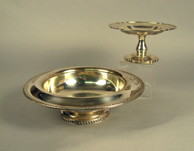 Appraisal: Dominick Haff sterling silver tazza retailed by bailey banks biddle