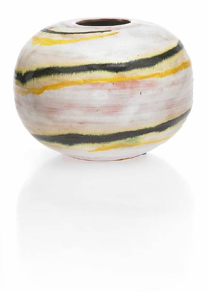 Appraisal: Beatrice Wood American - spherical vase glazed and decorated earthenware