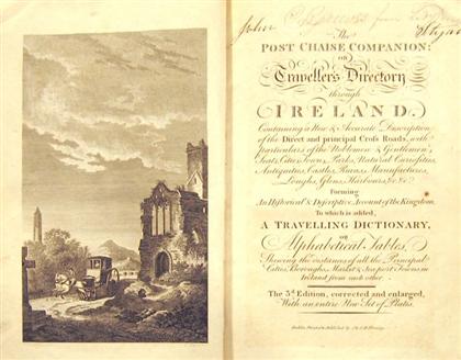 Appraisal: vol The Post Chaise Companion or Traveller's Directory Through Ireland