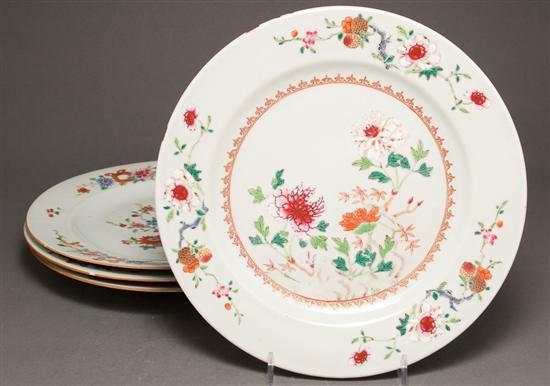 Appraisal: Four Chinese Export Famille Rose porcelain plates second half- th