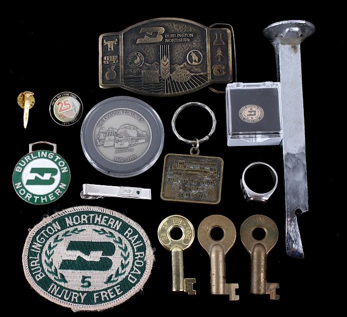 Appraisal: Collection of Burlington Northern Memorabilia for sale in this lot