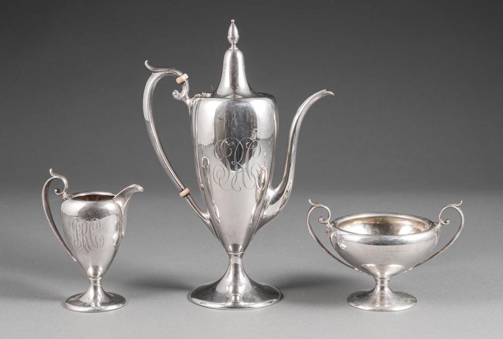 Appraisal: Gorham Sterling Silver After-Dinner Coffee Service date mark for retailed