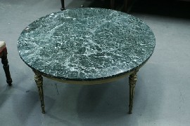 Appraisal: Verde marble circular top coffee table