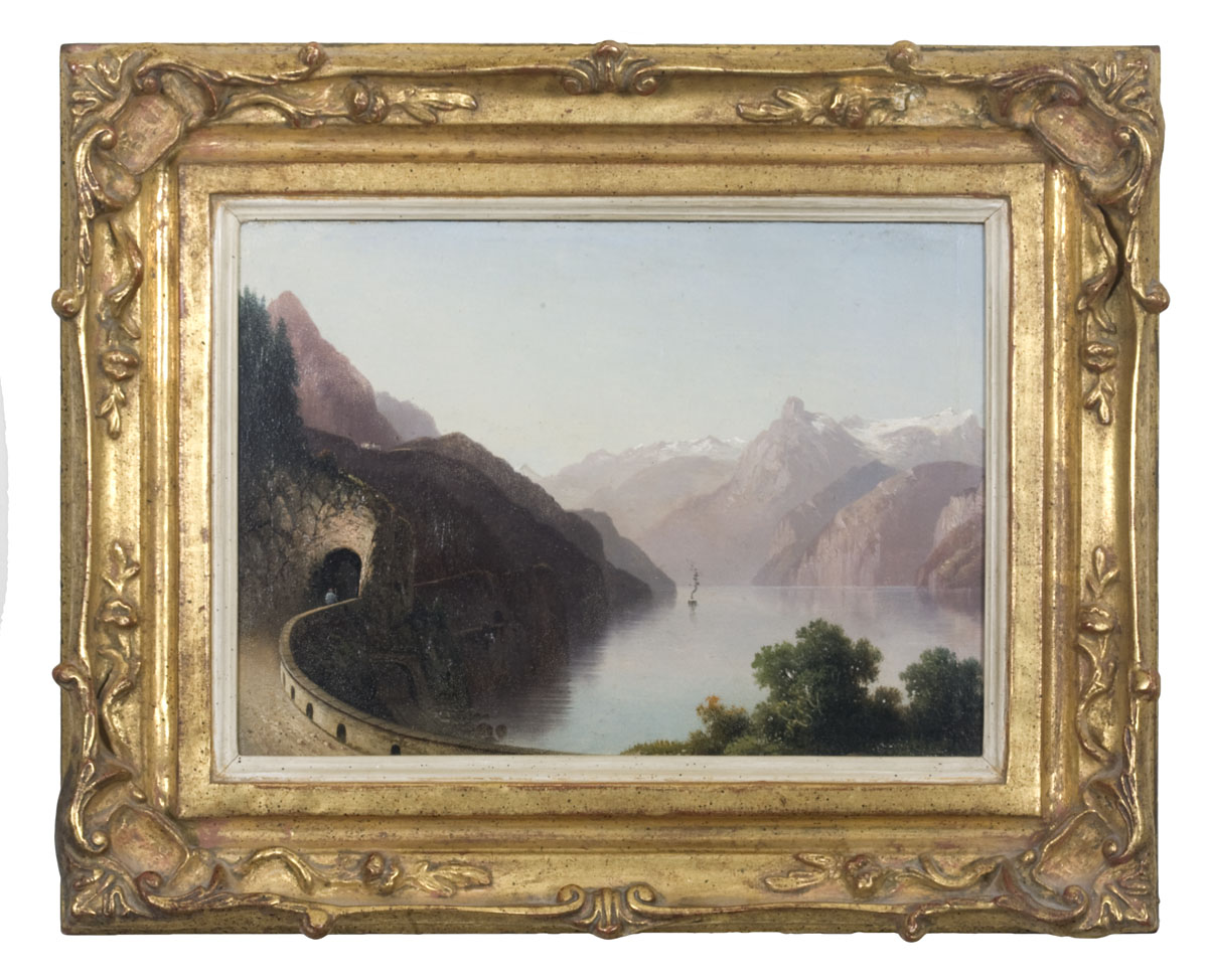 Appraisal: GOTTLIEB DIETRICH SWISS - LAKE LUCERNE Oil on academy board