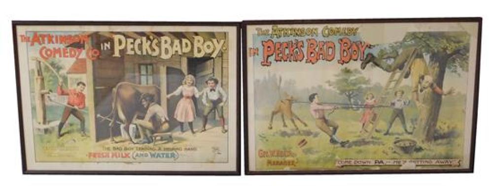 Appraisal: Two Peck's Bad Boy framed posters late th early th