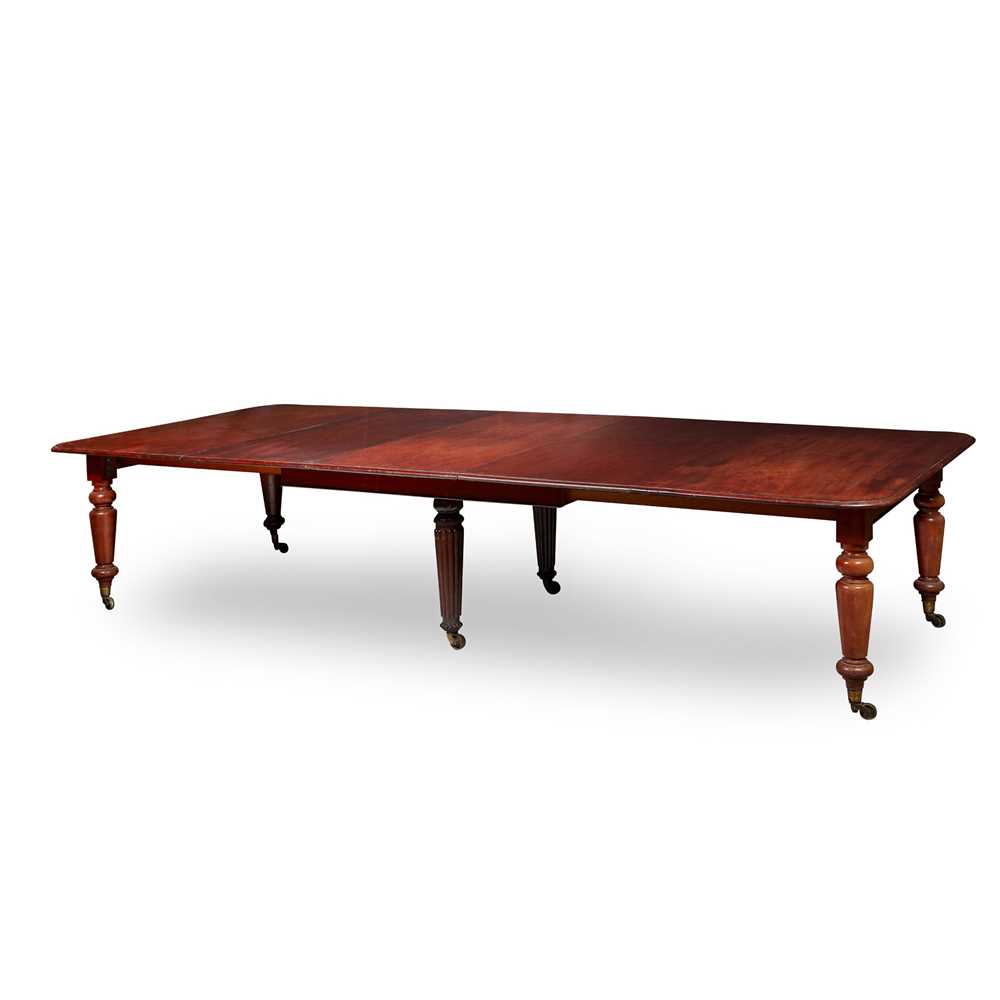 Appraisal: EARLY VICTORIAN MAHOGANY EXTENDING DINING TABLE MID TH CENTURY the