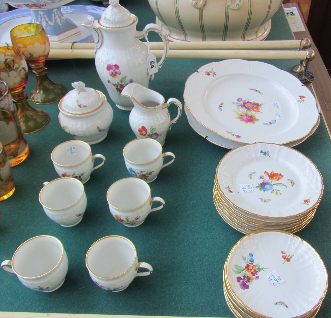 Appraisal: A K P M Berlin porcleain six piece coffee service