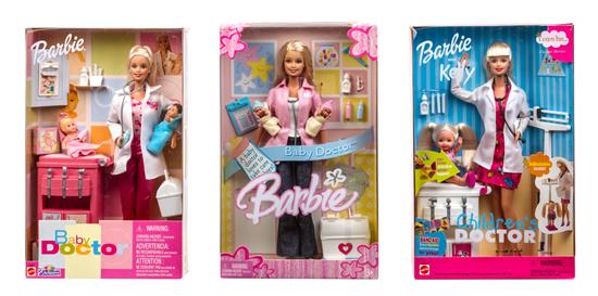 Appraisal: Sale Lot Three Doctor Themed Barbies model j including Children's