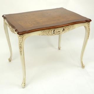 Appraisal: Karges Furniture Co Louis XV Style Carved Wood Lamp Table