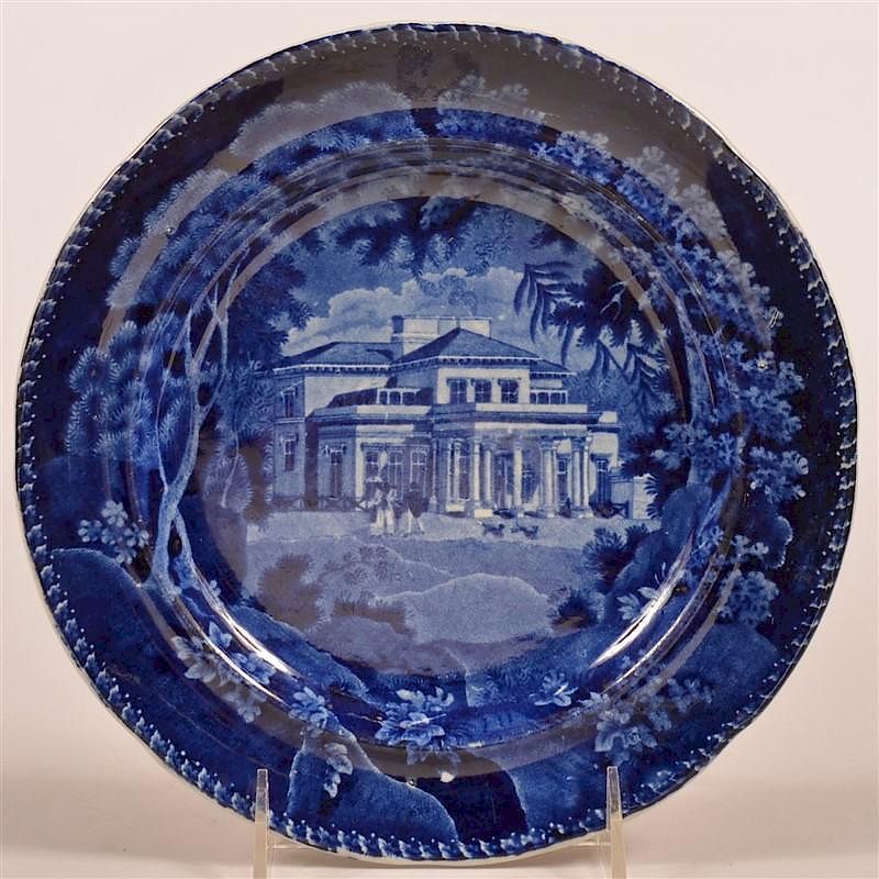 Appraisal: Blue Transfer Staffordshire China Plate Blue Transfer Staffordshire China Plate