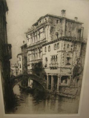 Appraisal: ANDREW F AFFLECK Venice etching signed in pencil x ebonised