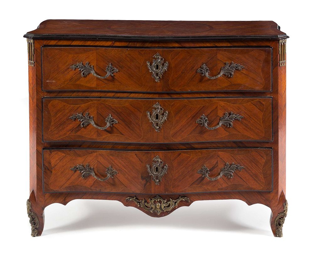 Appraisal: A Regence Style Bronze Mounted Rosewood Commode A Regence Style