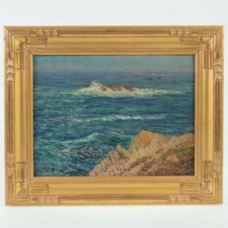 Appraisal: After Childe Hassam Seascape oil on canvas bears signature Childe