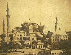 Appraisal: A sepia photograph of St Sophia framed and glazed and