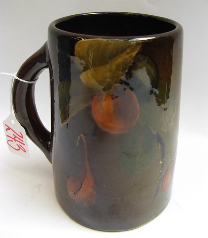 Appraisal: LOUWELSA WELLER AMERICAN ART POTTERY MUG c standard glaze with