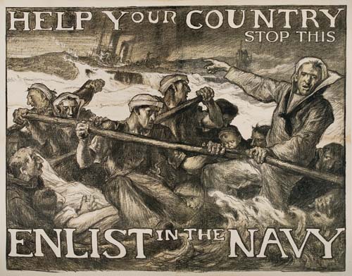 Appraisal: FRANK BRANGWYN HELP YOUR COUNTRY STOP THIS ENLIST IN THE