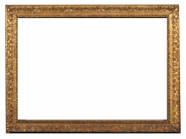 Appraisal: A TH CENTURY GILT AND GESSO FRAME the border moulded