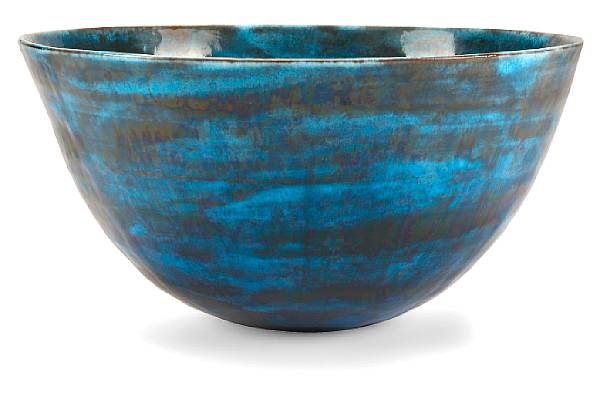 Appraisal: Beatrice Wood American - Bowl turquoise glazed earthenware signed in