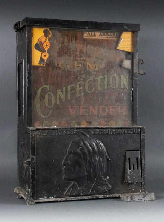 Appraisal: Calvert Manufacturing Gem Confection Vendor trade stimulator coin-op machine circa