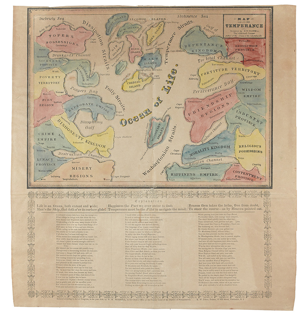 Appraisal: ALLEGORICAL MAP Murrell W illiam M eacham Map of Temperance