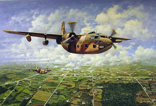 Appraisal: Tony Fachet O C painting depicting US Army C- Provider