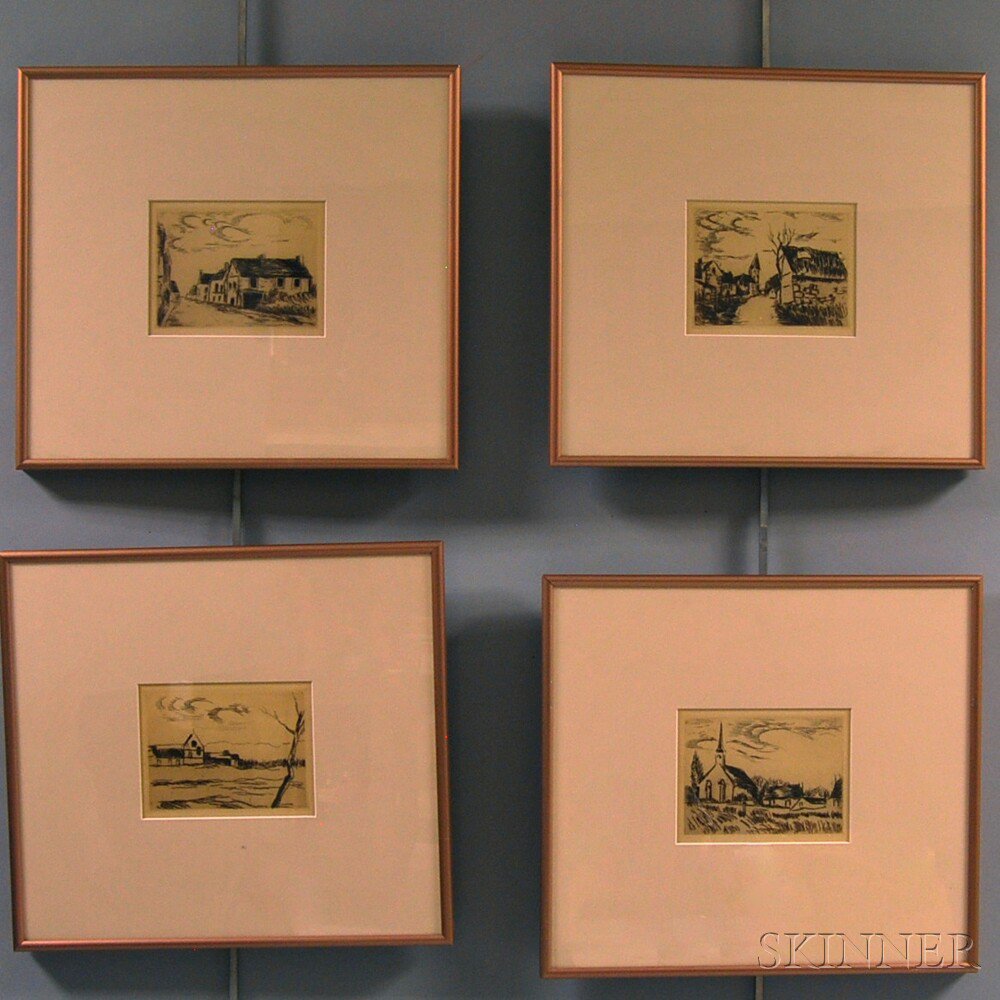 Appraisal: Maurice de Vlaminck French - Four Plates from MAURICE DE