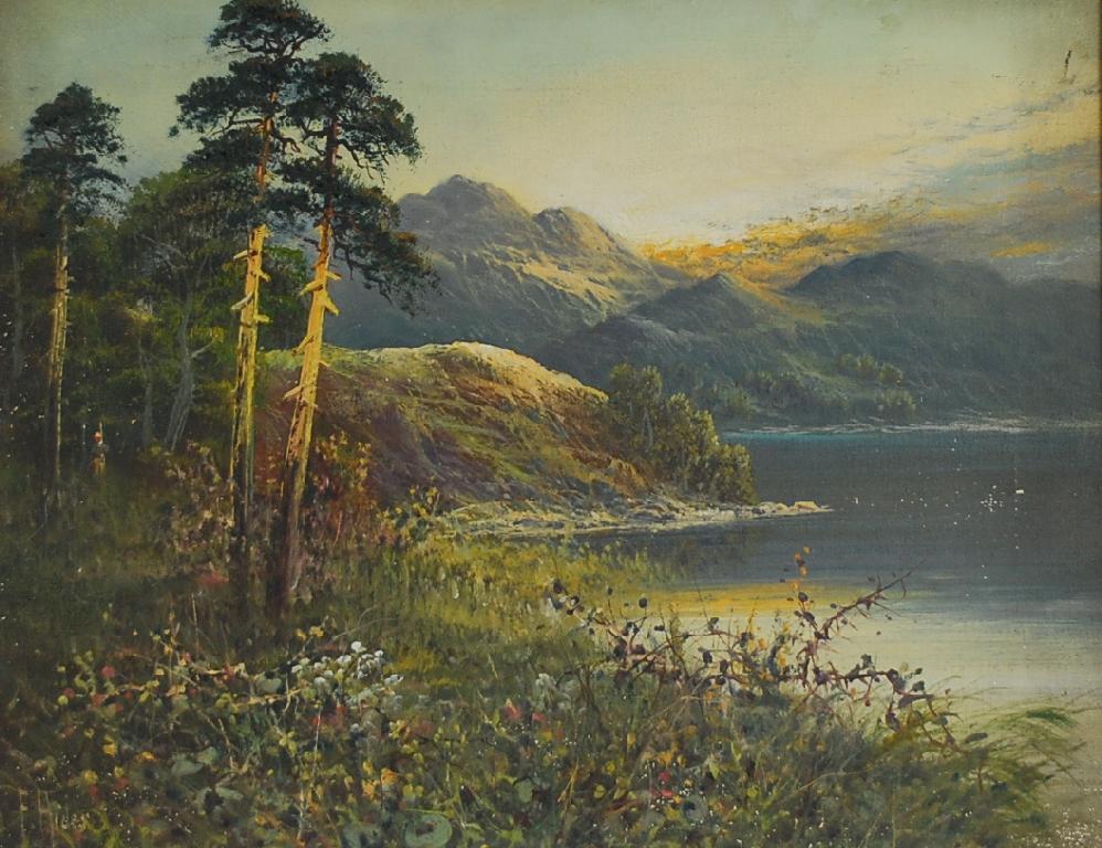 Appraisal: FRANK HIDER - OIL ON CANVAS 'On the Banks of