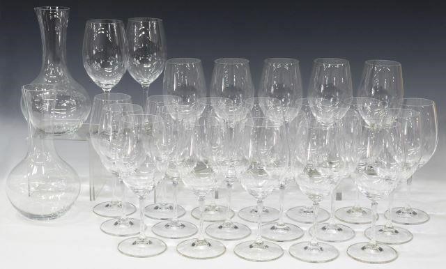 Appraisal: lot of Riedel colorless glass wine stemware and decanters all